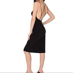 American Apparel crepe crossback midi dress